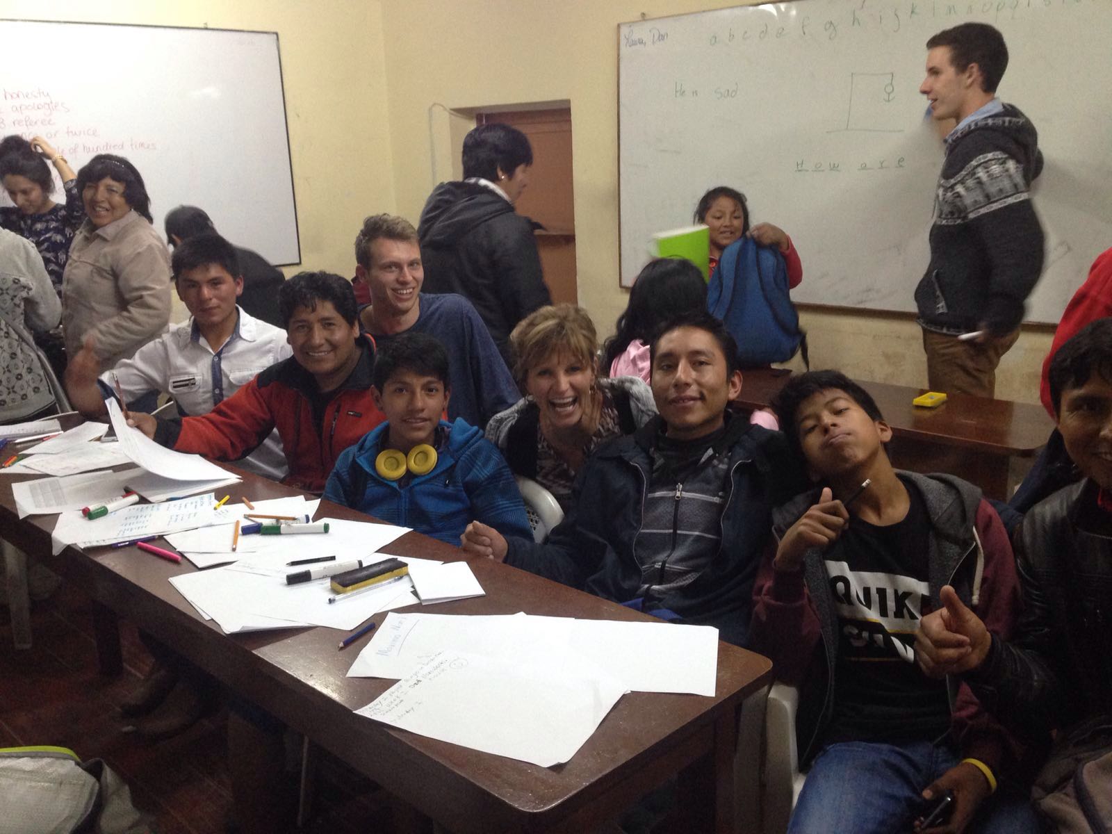 students in Peru