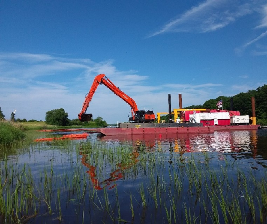 Dredging at Grasse River